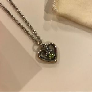 James Avery Necklace with Peridot Heart Drop